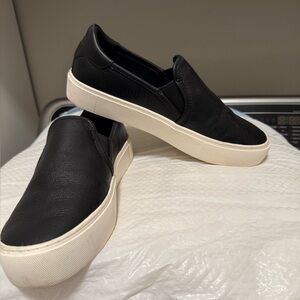 UGG Black and Cream Leather Footwear